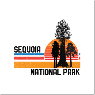 Vintage Sequoia National Park California Retro Sequoia Tree Posters and Art